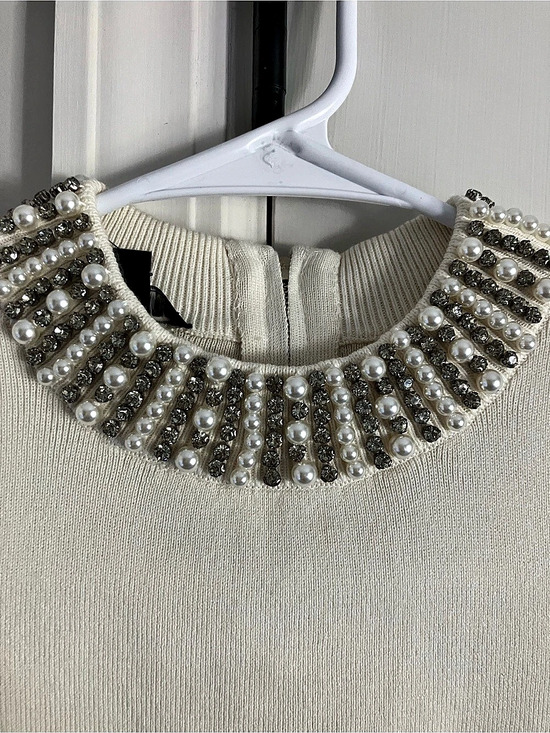 Talbots Sweaters - Talbots Pearl & Rhinestone Embellished Sweater Short Sleeve Sweater (nwt)